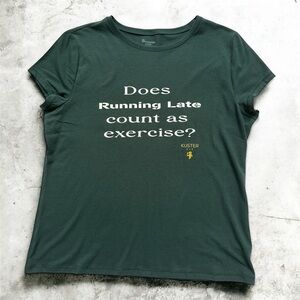 Women’s Large Green Graphic Women's Top Fitted